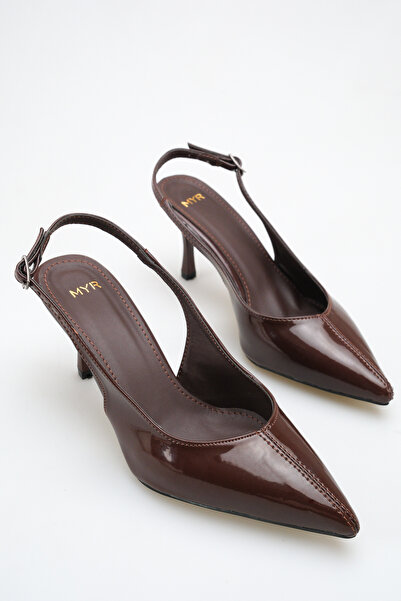 meyra'nın ayakkabıları Women's Pointed Toe Stitched Detailed Heeled Shoes Bit...