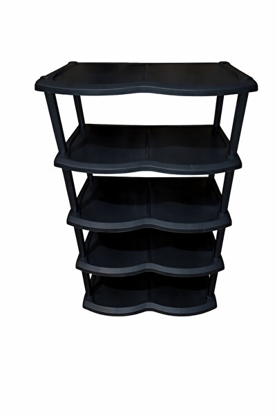 OEM Shoe rack, 5 levels, black, size 78x48x30, easy assembly
