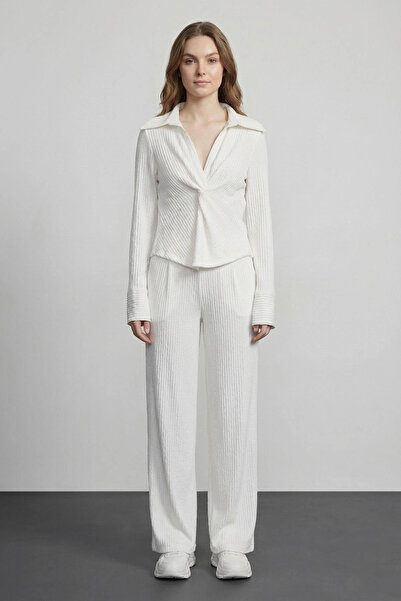 Quzu Knot Detailed Blouse Ecru