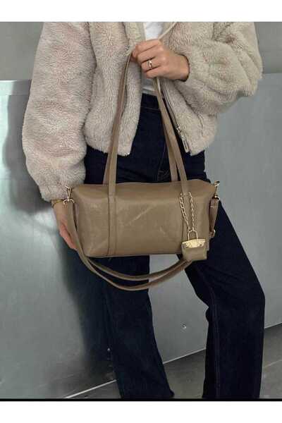 ÖZÜM TAKI Women's Arm and Shoulder Bag Mink