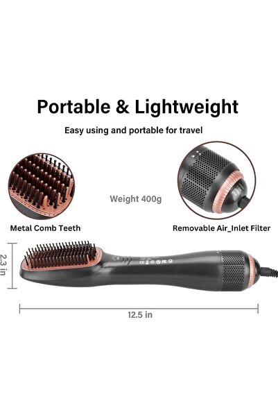 Bakhoor BoSidin Professional 3:1 Hair Dryer Brush 1200w Hot Ceramic Blow Hair...