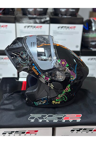 Palas Motor Rs2 Kask / Çene Açılır, Çelik Mekanizmalı.