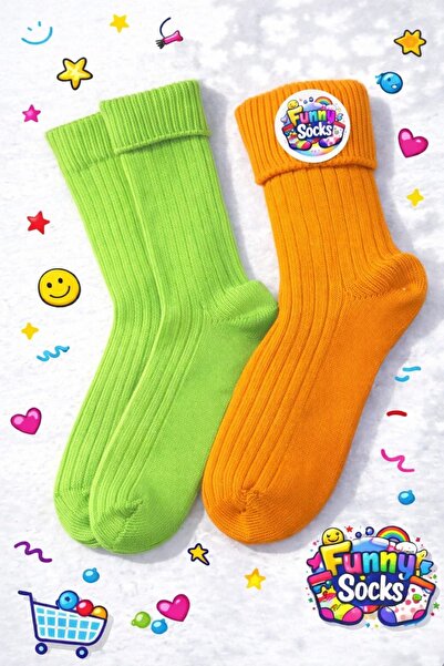 Funnysocksonline %100 Bio Cotton Renkli Çorap Setleri – 2’li Paket