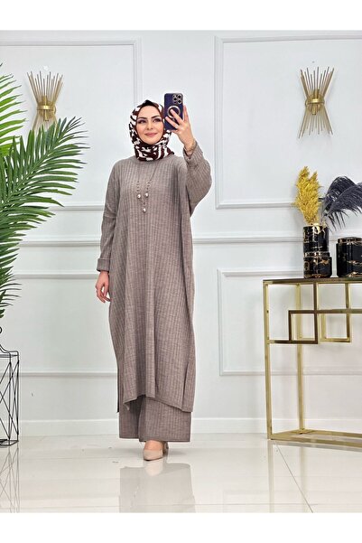 Summer Store Çağla Long Tunic and Trousers Two-Piece Hijab Set
