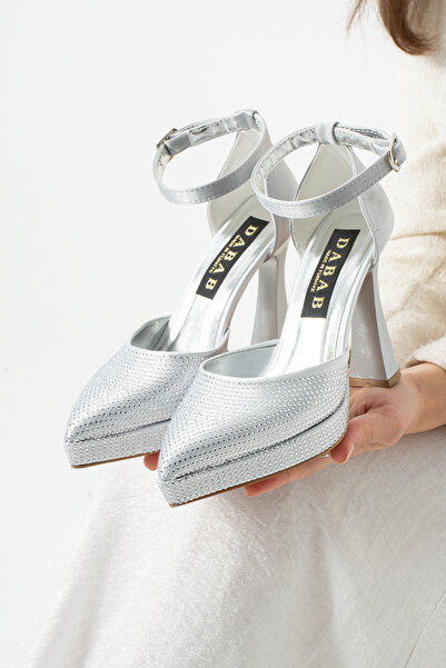 dabab shoes Serenya Women's Pointed Toe 11 cm Platform Heeled Evening Dress S...