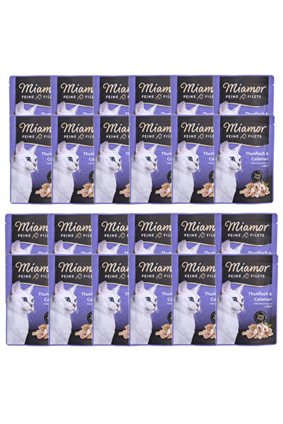 Other Wet cat food MIAMOR Feine Filets tuna with squid 24x100g