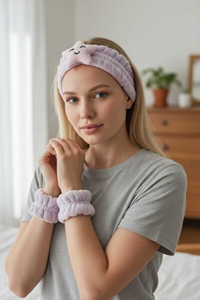 KANİNCHEN Set de 3 benzi elastice pentru păr pentru machiaj, pentru spălarea ...