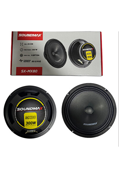 Soundmax Deniz Sound Garage 20 CM Midrange SX-MX80 300 Watt 150 Rms 1 Çift 2 ...