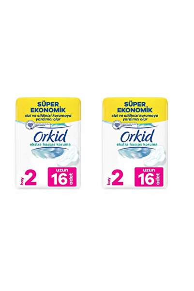 Orkid Extra Sensitive Long Pads No:2 (16 Pieces X 2) – Super Economical Advan...