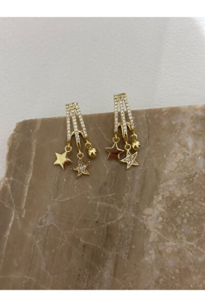 stainless steell Sallantılı Yıldız Çelik Küpe