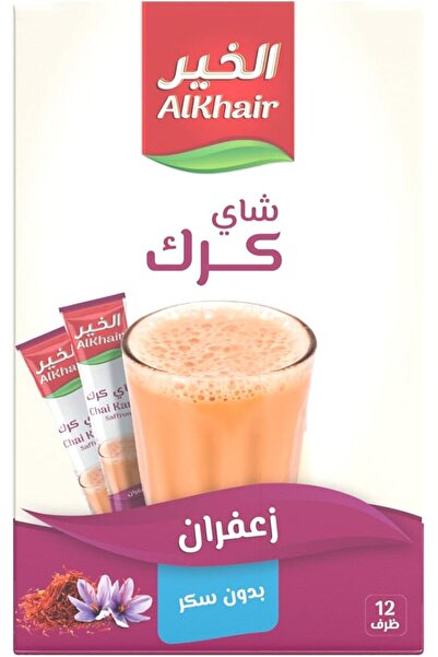 Alkhair Karak tea with saffron, no added sugar, 12 tea bags