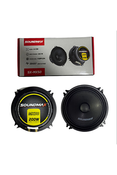 Soundmax Deniz Sound Garage 13 cm Midrange SX-MX50 200 Watt 100 Rms 1 Çift 2 ...