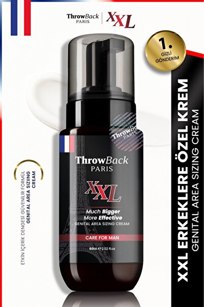 ThrowBack Parıs XXL Men’s Care Cream – Anında Sert Görünüm & Düzenli Kullanım...