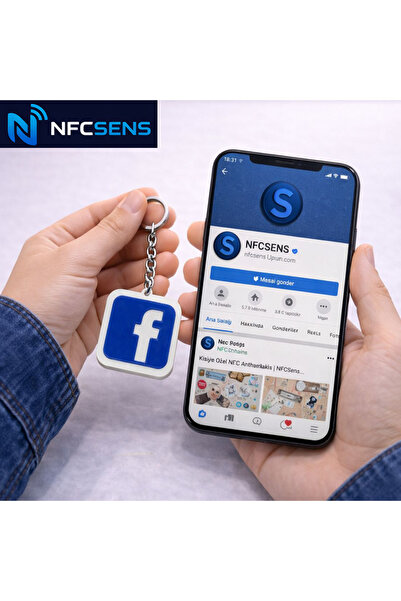 NFC Anahtarlık Facebook | Temassız Paylaşım
