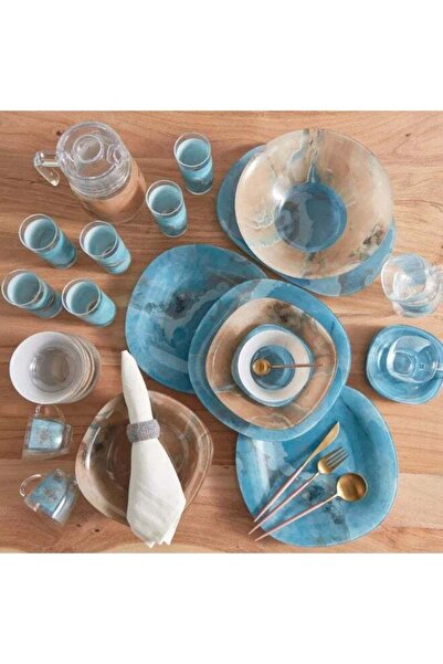 Arabest 46-Piece Glass Dinner Set - Serves 6