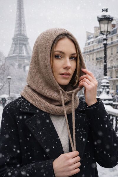 FELLMENS Mink Knitwear Premium Quality Balaclava Women's Beanie Hat