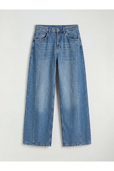 LC Waikiki Blue Balloon Fit Women's Jean Trousers by Güli̇s Gi̇yi̇m