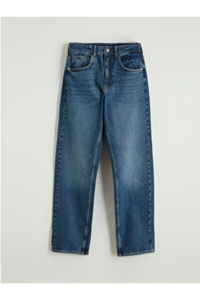 LC Waikiki بنطلون جينز نسائي من M1 SEZON بلون نيلي بقصة بوي فريند