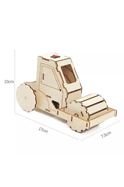 TeTea Jucarie Educationala Tetea, Kit lemn STEM, utilaj compactor de pamant