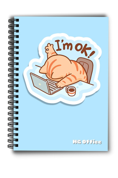 MG Office A5 Vellum Spiral Notebook 80 sheets - I'm Ok