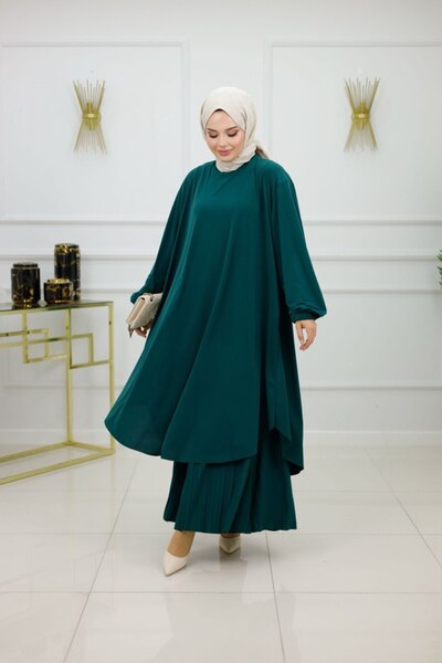 Summer Store Acar Sandy Tunic Pants Double Hijab Set