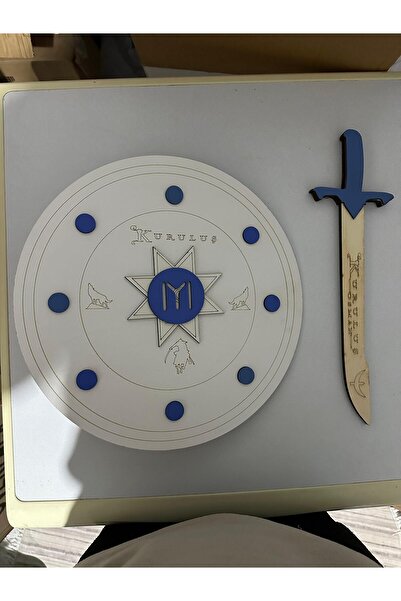 Altın express Set of 2 Wooden Swords and Shields - Osman-Themed Toy Set - wit...