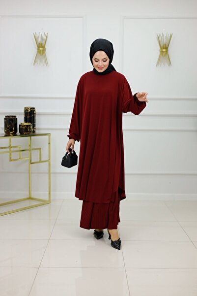 Summer Store Acar Sandy Tunic Pants Double Hijab Set