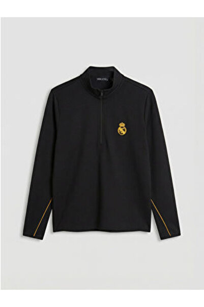 LC Waikiki artı-store Real Madrid lisanslı erkek sweatshirt, dik yakalı ve ya...