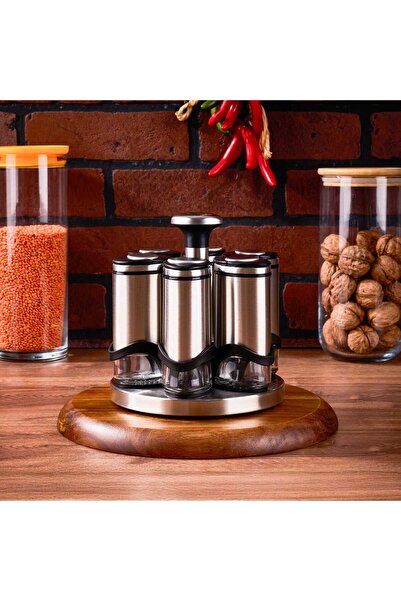 ASPARTAM Basil 7-Piece Spice Set - Gray / Transparent - 115 ml