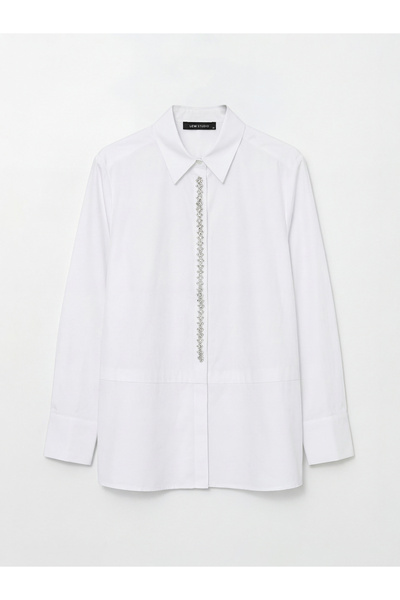 LC Waikiki artı-store Жіноча сорочка з довгими рукавами, 100% бавовна