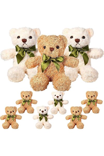 TERRIFI LYCN 9 Pack Small Teddy Bears Bulk, 25cm Bear Plush Toy