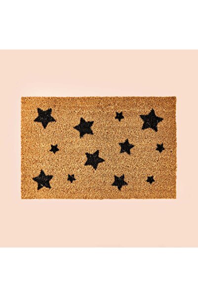ASPARTAM Home Koko Star Patterned Door Mat - Beige / Black - 40X60 cm