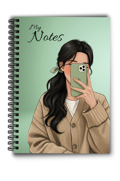 MG Office Тетрадка A5 с пергаментна спирала, 80 листа - Glam Shot