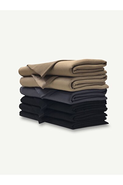 Yiğit Kumaş Set de țesături cu nervuri cu căptușeală din fleece cu 3 fire, 6 ...