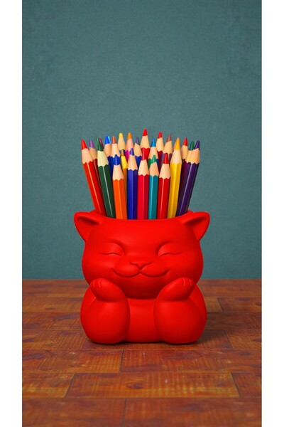 krh 3d print Desktop Pen Holder with Cute Cat Design |   Stylish Organizer fo...