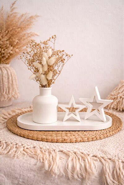 Dekor Ddkoratif sunumluk yıldızlar ve vazo seti