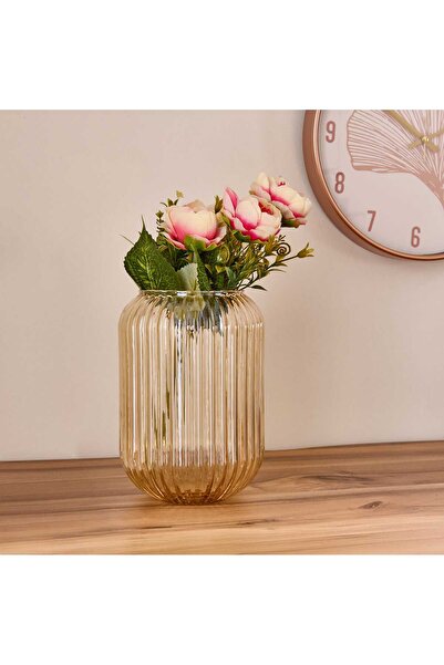 KUT FLY مزهرية ديكو لاين - عسلي - 20 سم