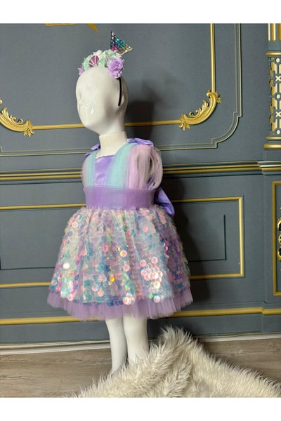 Star Kids Girls Mermaid Costume,Girls Birthday Party Costume,Crown Included