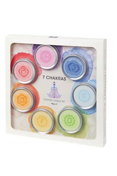 ABAS 7 Chakras Scented Candle Set – 7 x 48 g, Relaxation, Meditation and Arom...