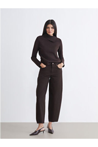 LC Waikiki M1 Sezon Brown Barrel Fit Women's Jean Pants