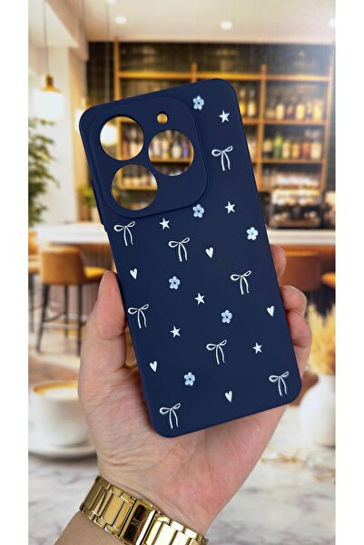 Vip Case Tecno Spark 20/20C Uyumlu Mini Fiyonk Desenli Silikon Darbe Emici Kl...