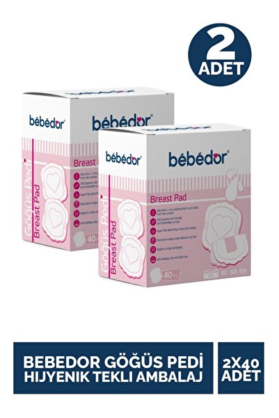 Bebedor Yeni Göğüs Pedi 40'lı * 2'li Paket