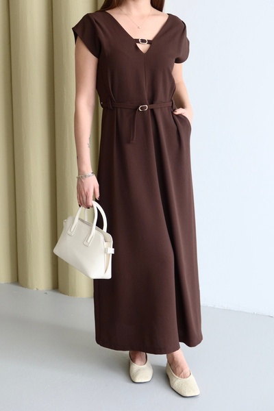 By ÖTE Waisted crepe dress