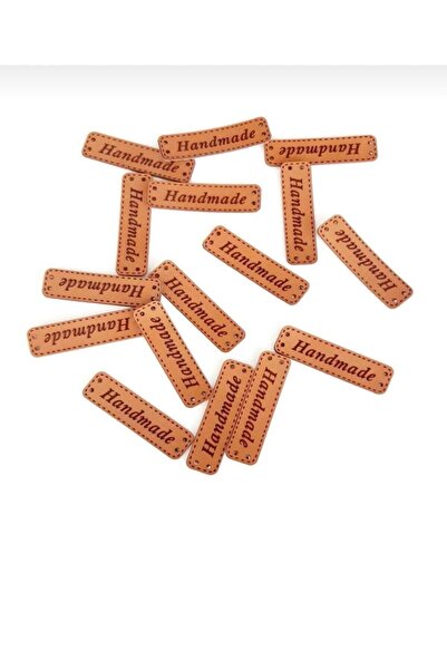 BYGİZMO Deri Handmade Dikilebilir Etiket 1x4 cm - 10 adet