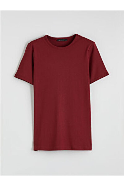 LC Waikiki artı-store Γυναικείο μπλουζάκι στενής εφαρμογής με λαιμόκοψη ποδηλ...