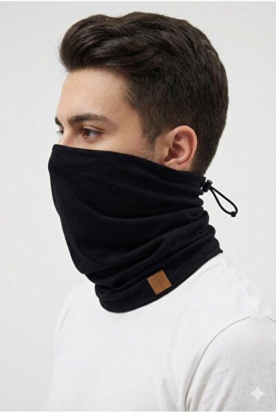 Butikgiz 100% Cotton Multifunctional Black Men's Soft Combed Cotton Neck Collar