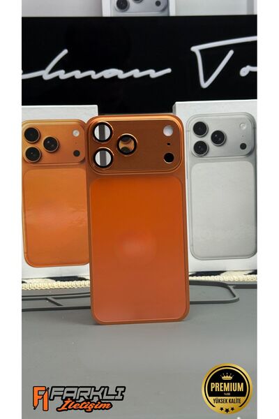 FARKLI İLETİŞİM 17 Pro Look Conversion Back Plating & Side Aluminum Cheetah Premium Quality for iPhone 16 Pro
