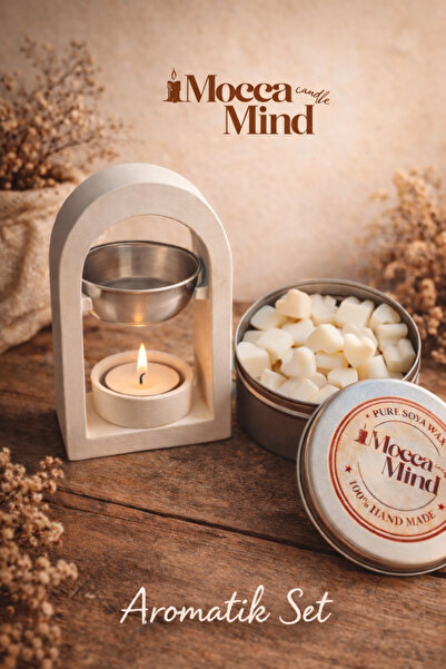 BUHURDANLIK seti el yapımı beton ve kahve kokulu kalp tabletler