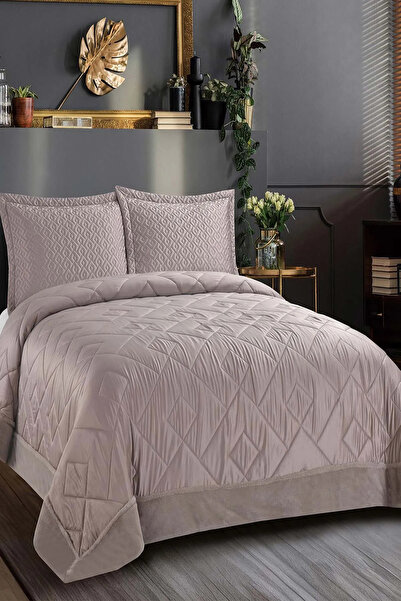 Bikaya Home Flame Double Maria Bedspread Set (3 Pieces) - 240X260 cm - with O...