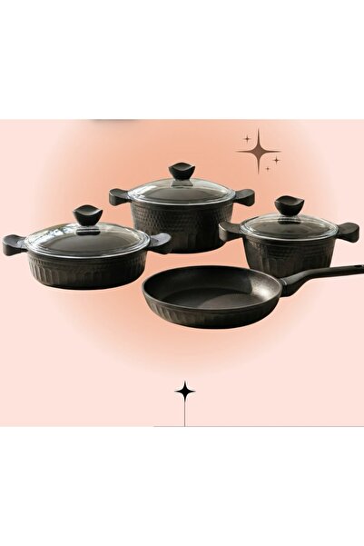asc.home Granite Cast Iron Cookware Set (5 mm 7 Pieces)
